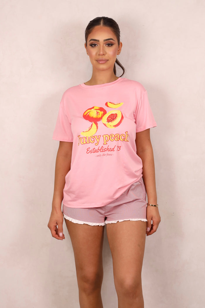 Juicy Peach Lounge Set- Pink