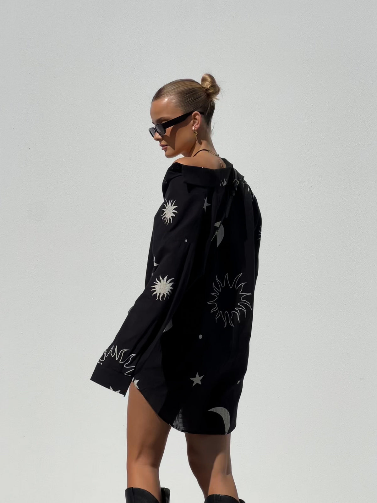 In My Dreams Shirt Dress | Black