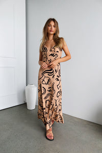 Brontie Maxi Dress | Tan