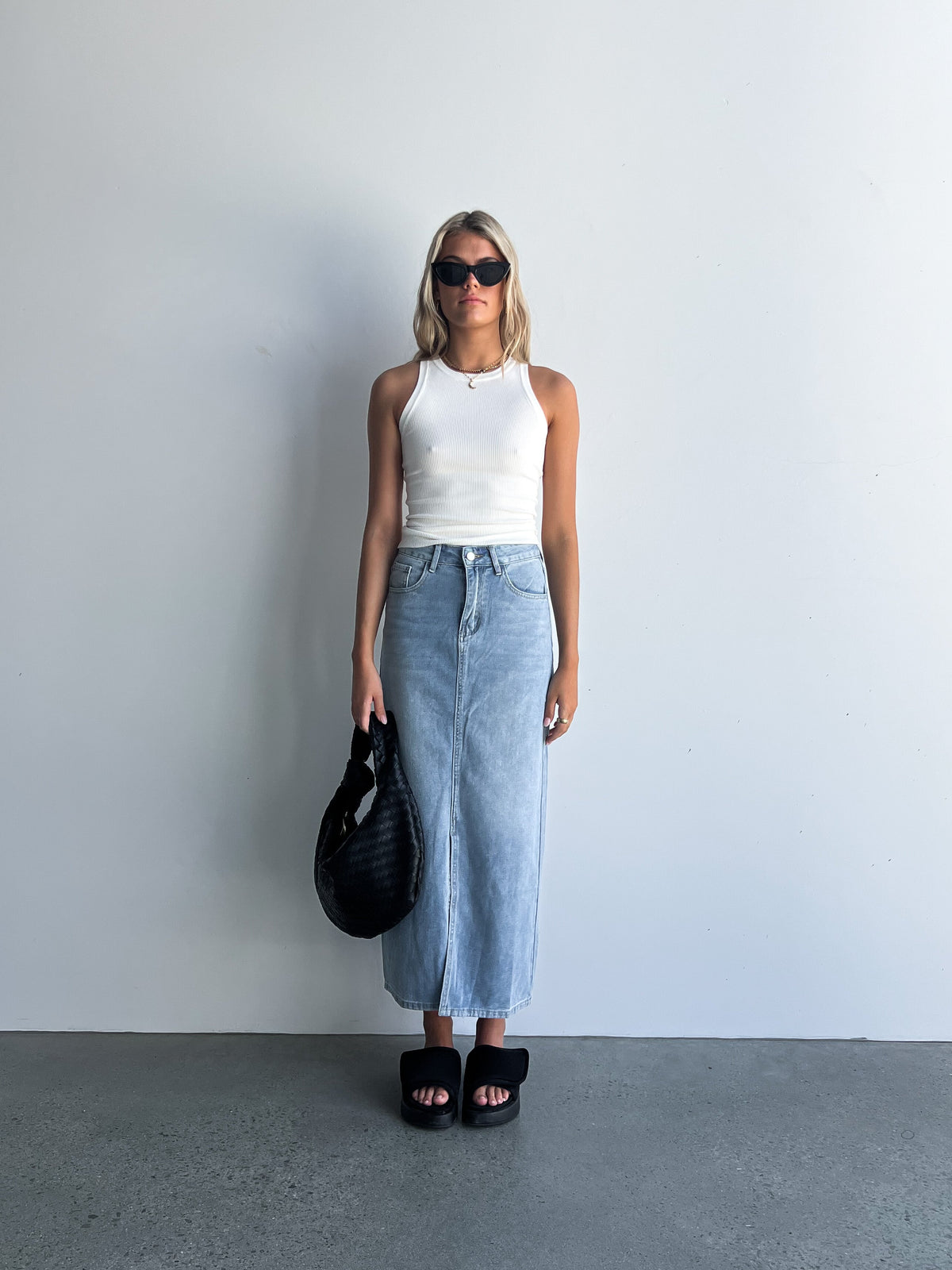 L.A.X Denim Skirt | Blue