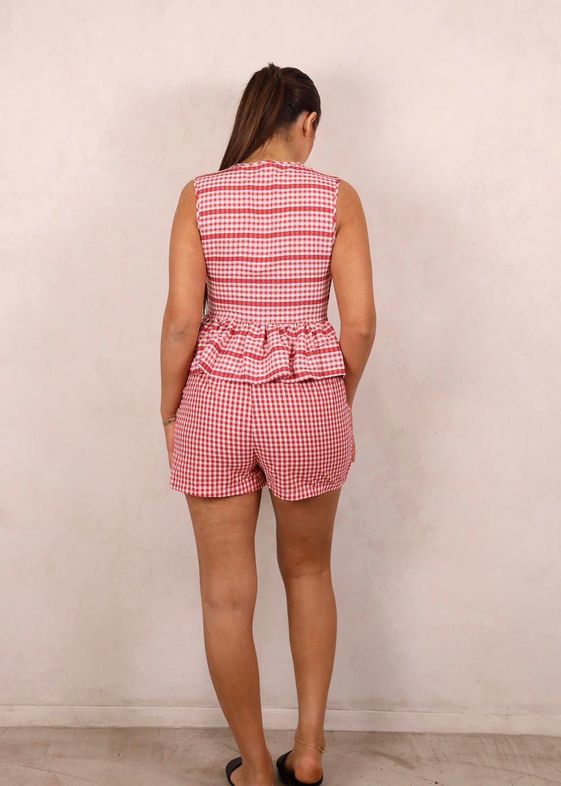 Chèrie Gingham Skort Set