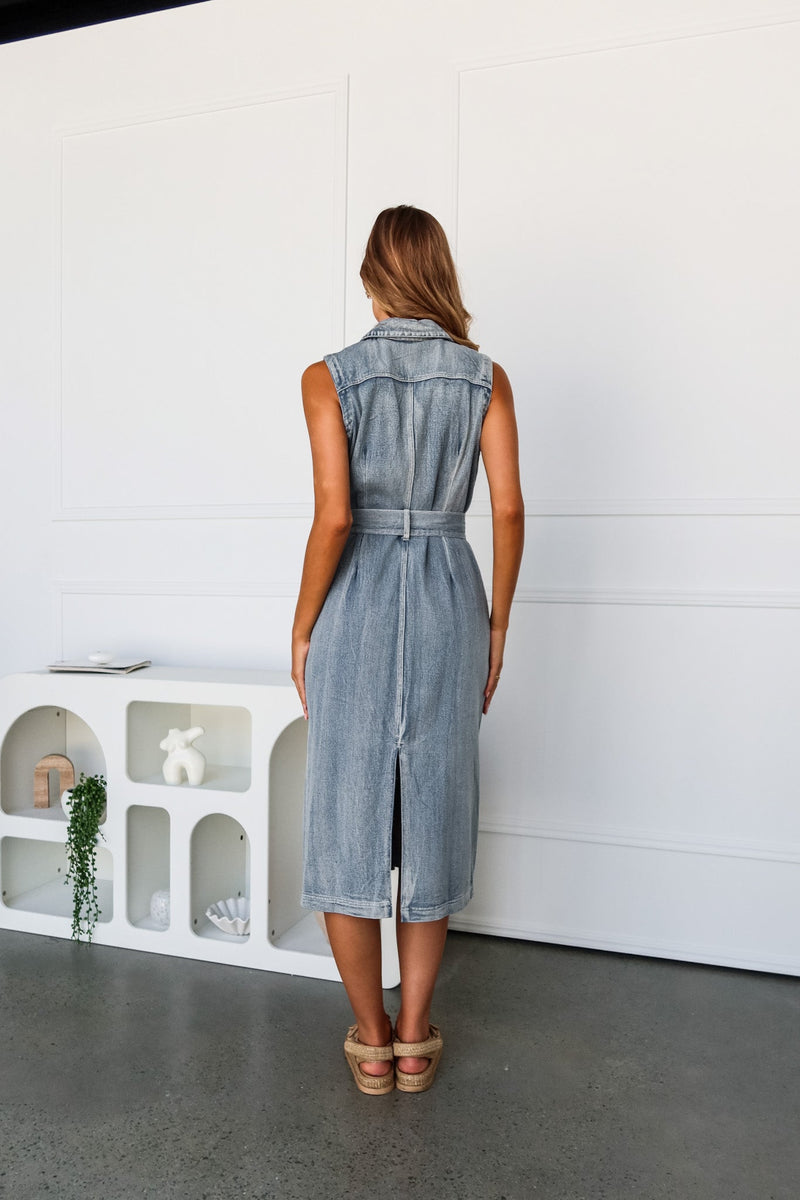 Kyle Denim Dress | Blue