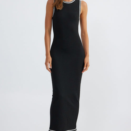 Ellery Maxi Dress - Black/White - [Sól+Sand]