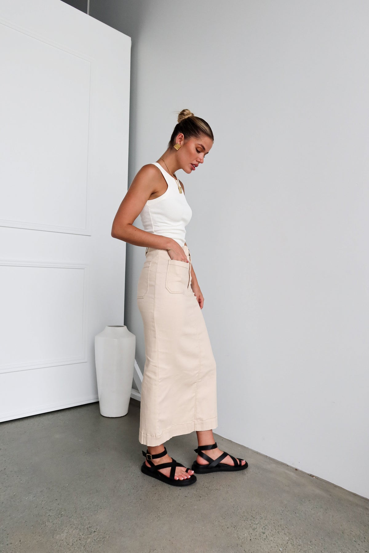 Danna Maxi Skirt | Beige