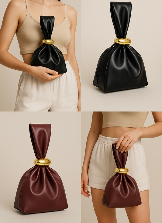 Zendaya Pebble Knotted Pouch Bag