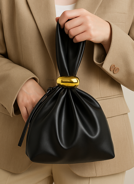 Zendaya Pebble Knotted Pouch Bag