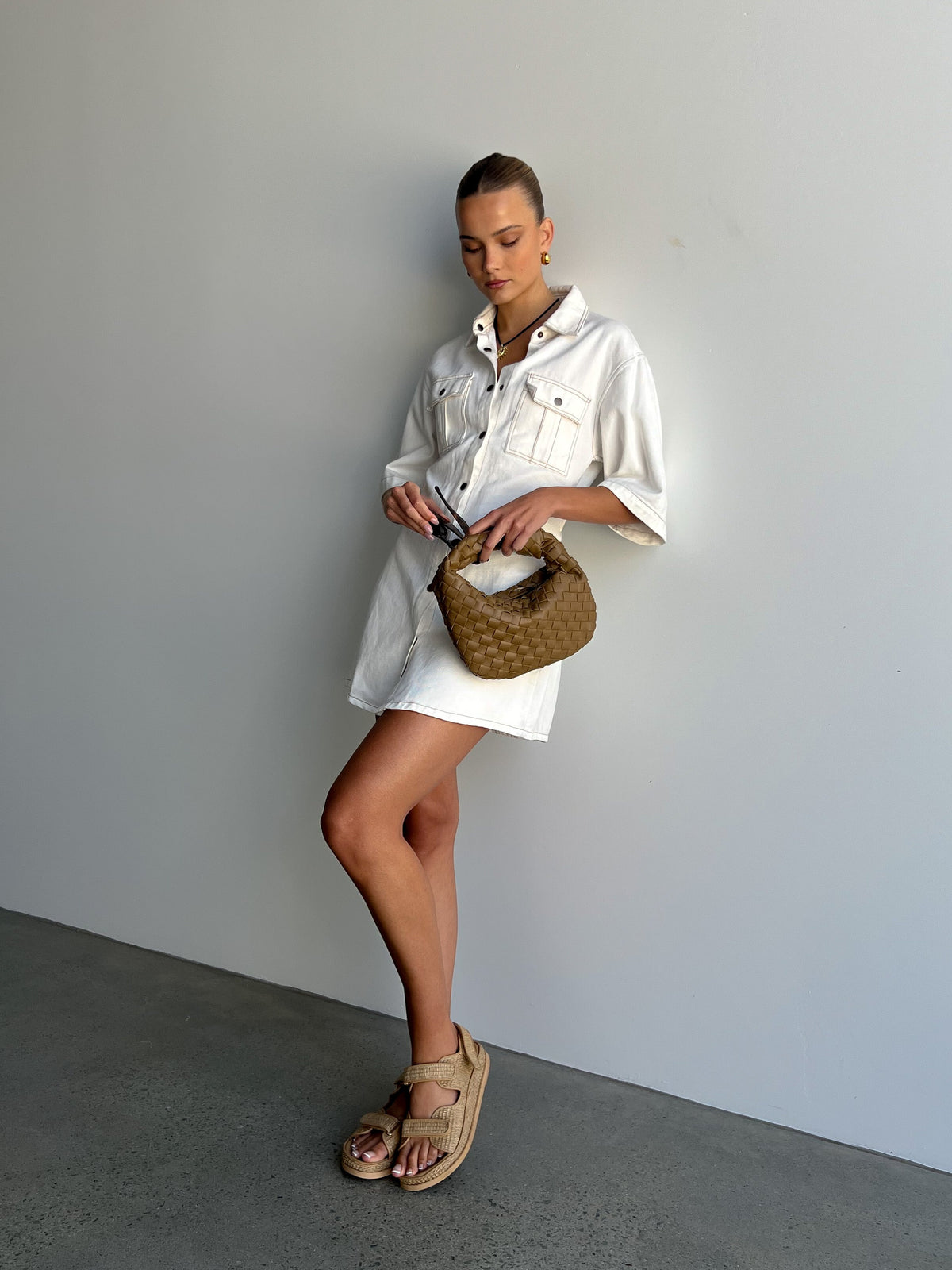 Cali Denim Dress | White - Sol + Sand