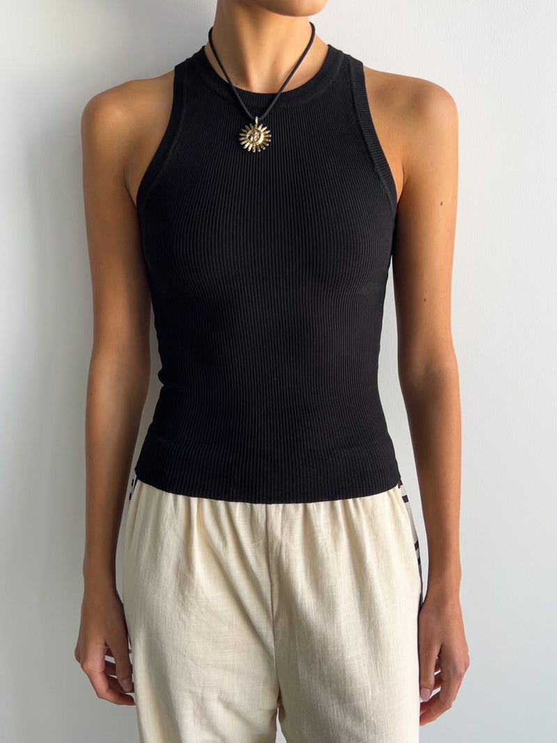 Preston Knit Tank | Black