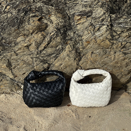 WHITE KNOT HANDLE BAG - [SOL + SAND]