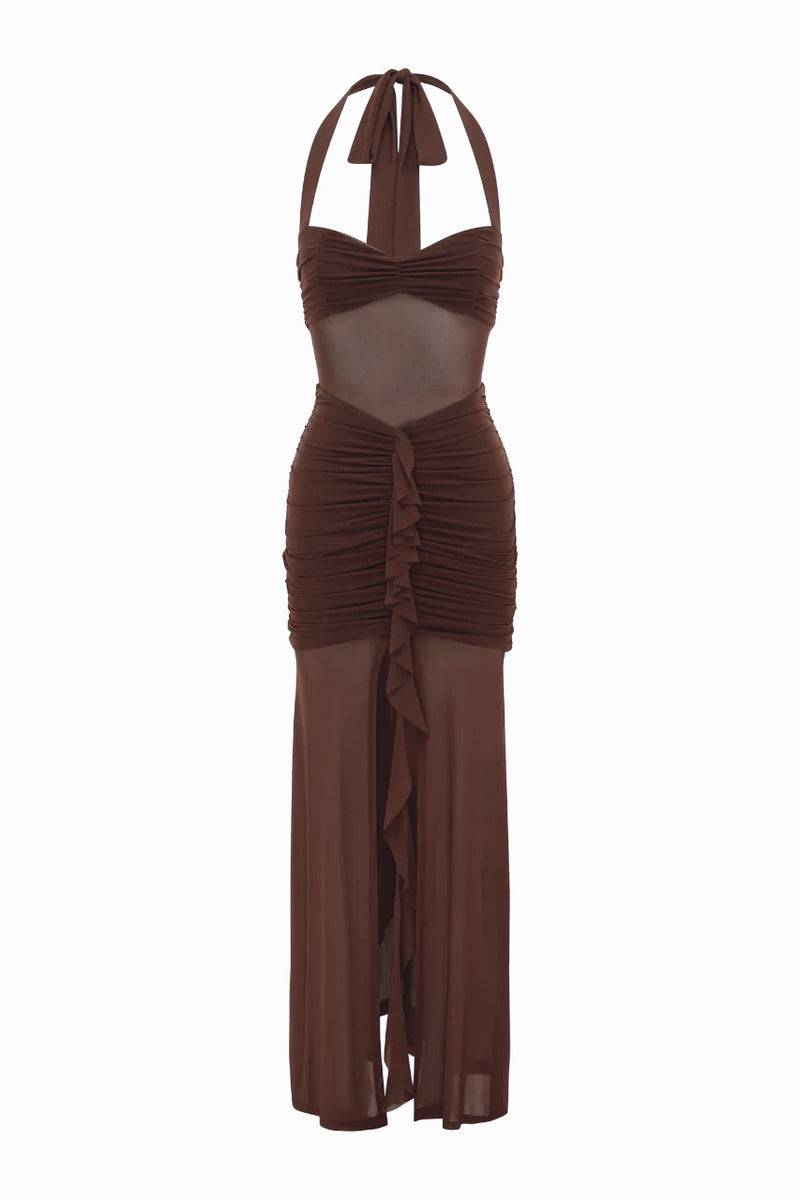 TALLULA MAXI DRESS | Espresso | Runaway the label